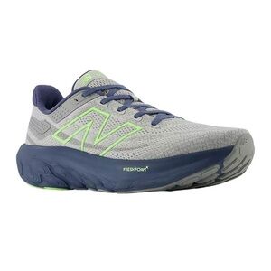 New Balance Gray and Navy Sneakers with Lime Accents